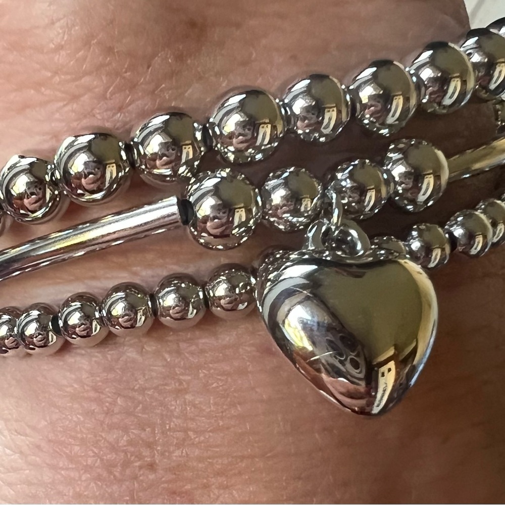 Silver Heart Charm Bracelet